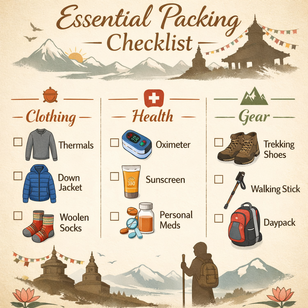 Essential Packing Checklist – Kailash Mansarovar Yatra
